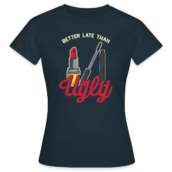 Schminken Lady - Frauen T-Shirt - Navy - Vorne - AI Model Female 172 dark (172cm)