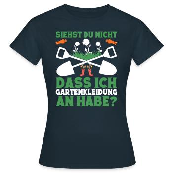 Schrebergarten Landschaftsgärtner Gärtnerin - Frauen T-Shirt - Navy - Vorne - AI Model Female 172 dark (172cm)