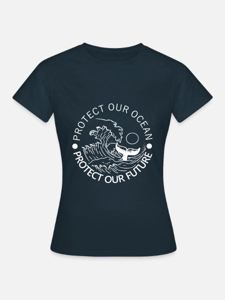 Protectr our Ocean - Frauen T-Shirt - Navy