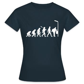 Evolution - Collecte des bouteilles - Pauvreté - T-shirt Femme - marine - Devant - AI Model Female 172 dark (172cm)