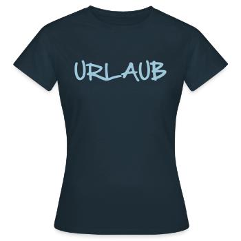 URLAUB - Frauen T-Shirt - Navy - Vorne - AI Model Female 172 dark (172cm)