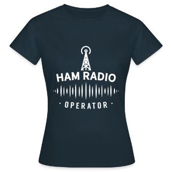 Radio amateur radio amateur RAdio - T-shirt Femme - marine - Devant - AI Model Female 172 dark (172cm)