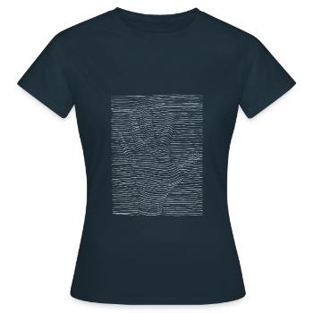3D Illusion - Frauen T-Shirt - Navy - Vorne - AI Model Female 172 dark (172cm)