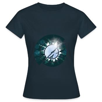 Forêt - T-shirt Femme - marine - Devant - AI Model Female 172 dark (172cm)