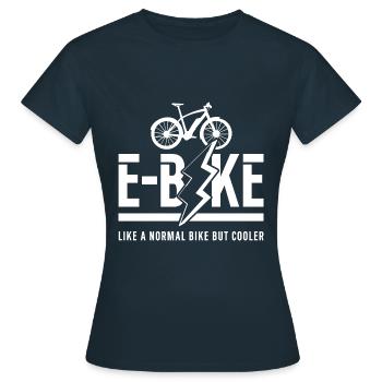 Vélo électrique Vélo vélo électrique Vélo électrique - T-shirt Femme - marine - Devant - AI Model Female 172 dark (172cm)