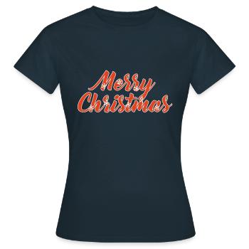 joyeux Noël - T-shirt Femme - marine - Devant - AI Model Female 172 dark (172cm)