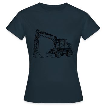 Pelle pelle pelle noir - T-shirt Femme - marine - Devant - AI Model Female 172 dark (172cm)