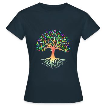 Mère nature racines arbre arborvitae - T-shirt Femme - marine - Devant - AI Model Female 172 dark (172cm)