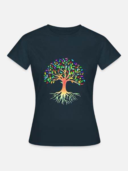 Mutter Natur Wurzeln Baum Lebensbaum - Frauen T-Shirt - Navy