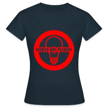 Éteindre la lumière de la lampe éteindre la lumière - T-shirt Femme - marine - Devant - AI Model Female 172 dark (172cm)