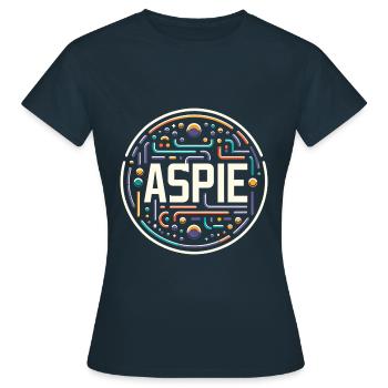 Asperger-Syndrom Aspie - Frauen T-Shirt - Navy - Vorne - AI Model Female 172 dark (172cm)