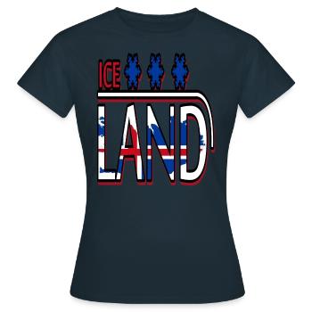 iceland - Women's T-Shirt - navy - Front - AI Model Female 172 dark (172cm)