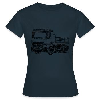 Camion benne camion benne ciężarówka camion - T-shirt Femme - marine - Devant - AI Model Female 172 dark (172cm)