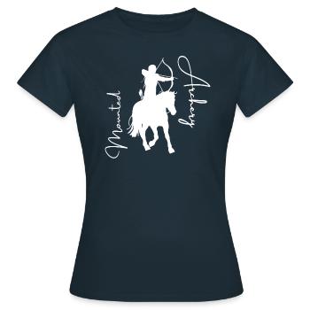 Mounted archer white - Women's T-Shirt - navy - Front - AI Model Female 172 dark (172cm)