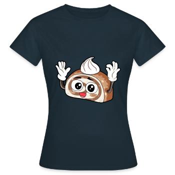 Gâteau repas gourmet cadeau - T-shirt Femme - marine - Devant - AI Model Female 172 dark (172cm)