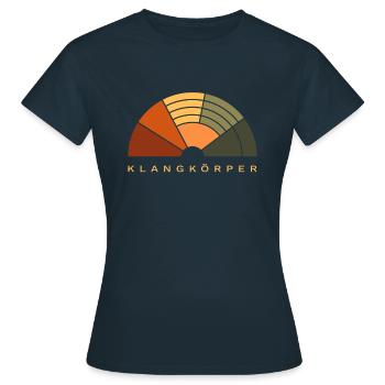 Klangkörper Chor Orchester Layout Sitzplan Retro - Frauen T-Shirt - Navy - Vorne - AI Model Female 172 dark (172cm)
