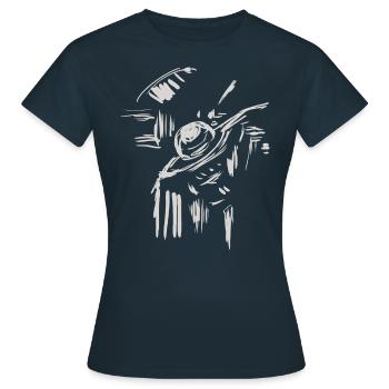 Architektur Landschaft Skizze - Frauen T-Shirt - Navy - Vorne - AI Model Female 172 dark (172cm)