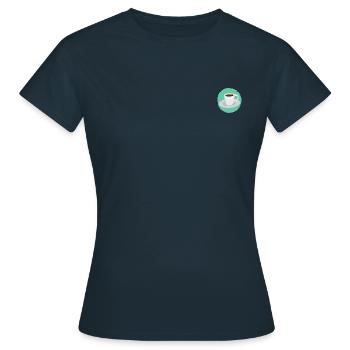 T-Shirt Espresso - Frauen T-Shirt - Navy - Vorne - AI Model Female 172 dark (172cm)