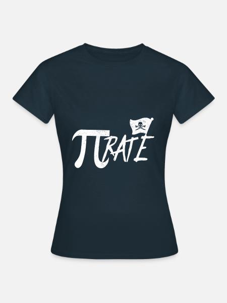 Nerd Nerds Pirat Pi - Frauen T-Shirt - Navy