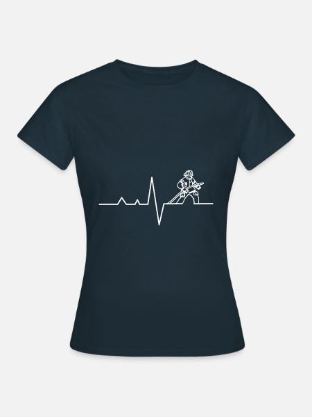 Feuerwehr Herzschlag - Frauen T-Shirt - Navy