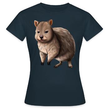 Quokka - le mignon marsupial - T-shirt Femme - marine - Devant - AI Model Female 172 dark (172cm)