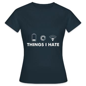 Nerd hate nerds - Women's T-Shirt - navy - Front - AI Model Female 172 dark (172cm)