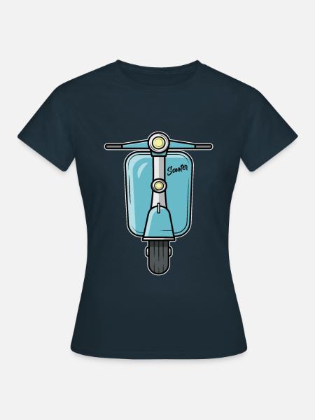 Scooter Motorroller Roller - Frauen T-Shirt - Navy