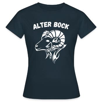 ALTER BOCK! - Frauen T-Shirt - Navy - Vorne - AI Model Female 172 dark (172cm)
