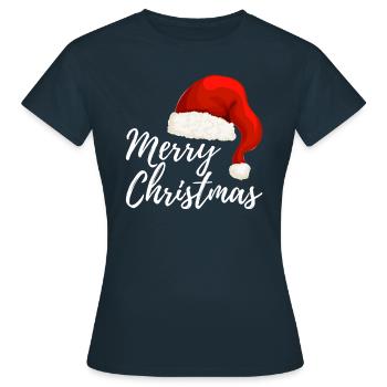 MERRY CHRISTMAS - MERRY CHRISTMAS !!! - Women's T-Shirt - navy - Front - AI Model Female 172 dark (172cm)