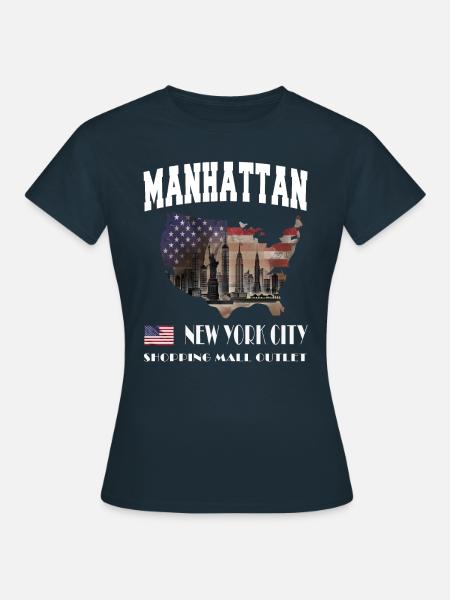 New York, Manhattan, New York City, Gift, Cool - Women's T-Shirt - navy