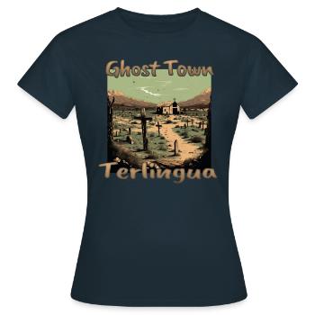 Terlingua, Texas: Die Geisterstadt im Herzen der W - Frauen T-Shirt - Navy - Vorne - AI Model Female 172 dark (172cm)