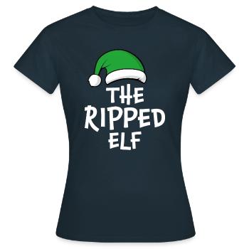 Der zerrissene Elf - Frauen T-Shirt - Navy - Vorne - AI Model Female 172 dark (172cm)