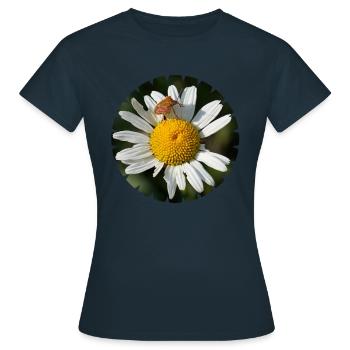 Les fleurs et les insectes sont inextricablement liés - T-shirt Femme - marine - Devant - AI Model Female 172 dark (172cm)
