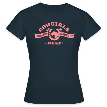 COW RÈGLE - T-shirt Femme - marine - Devant - AI Model Female 172 dark (172cm)