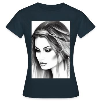 Beauté - T-shirt Femme - marine - Devant - AI Model Female 172 dark (172cm)