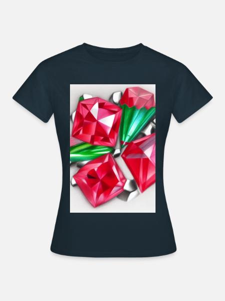Edelsteine - Frauen T-Shirt - Navy