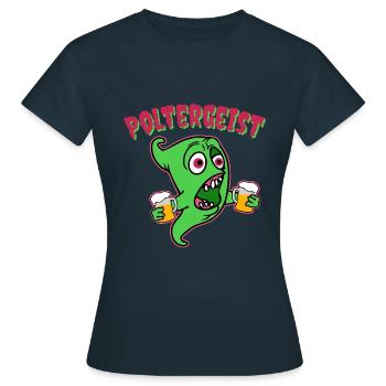 Polterer, douche de mariage, célibataire, présent - T-shirt Femme - marine - Devant - AI Model Female 172 dark (172cm)