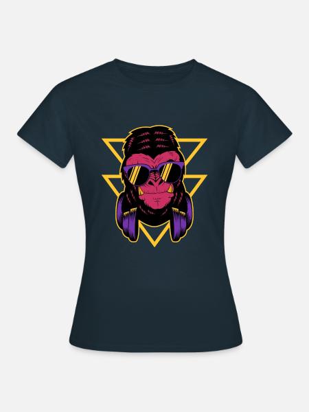 Gorilla Cool - Frauen T-Shirt - Navy