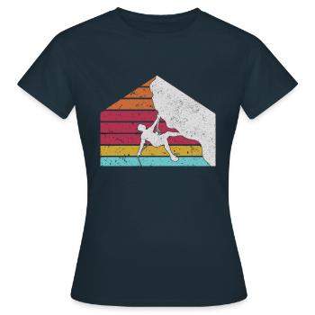 Losange d'escalade - T-shirt Femme - marine - Devant - AI Model Female 172 dark (172cm)
