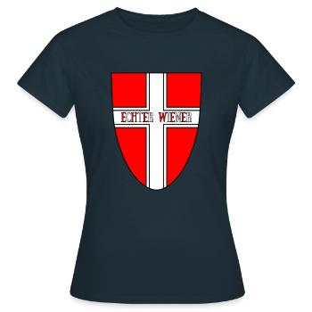 Véritable viennois - T-shirt Femme - marine - Devant - AI Model Female 172 dark (172cm)