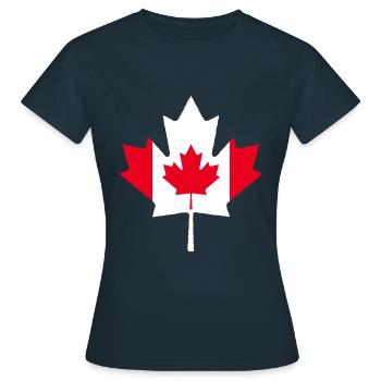 Maple Maple Leaf Canada - Women's T-Shirt - navy - Front - AI Model Female 172 dark (172cm)