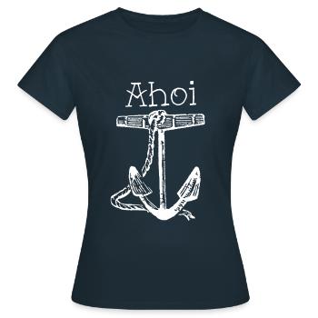 Anker Ahoi - T-shirt Femme - marine - Devant - AI Model Female 172 dark (172cm)