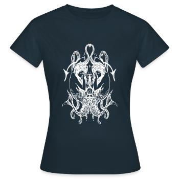 Meerjungfrau Seefahrer Nautik - Frauen T-Shirt - Navy - Vorne - AI Model Female 172 dark (172cm)