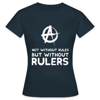 anarchy - Women's T-Shirt - navy - Front - AI Model Female 172 dark (172cm)