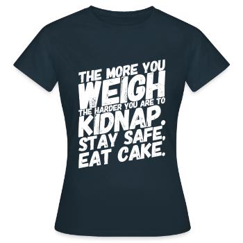Lustige Coole Witzige Sprüche Kuchen - Frauen T-Shirt - Navy - Vorne - AI Model Female 172 dark (172cm)