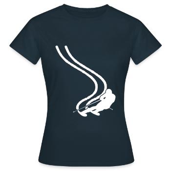 Ski Skiurlaub Slalom Weiß - Frauen T-Shirt - Navy - Vorne - AI Model Female 172 dark (172cm)