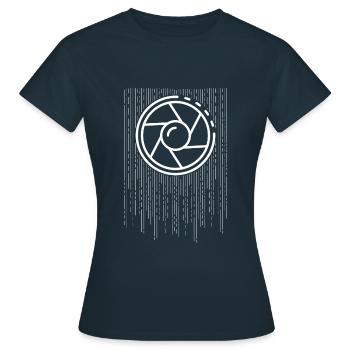 Photographer Photography Photo Aperture - Women's T-Shirt - navy - Front - AI Model Female 172 dark (172cm)
