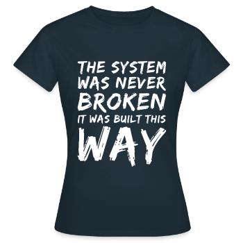 Anarchist Anarchism Anarchy System White - T-shirt Femme - marine - Devant - AI Model Female 172 dark (172cm)