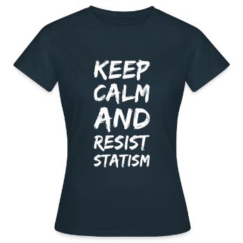 Anarchisme anarchisme anarchisme étatisme - T-shirt Femme - marine - Devant - AI Model Female 172 dark (172cm)
