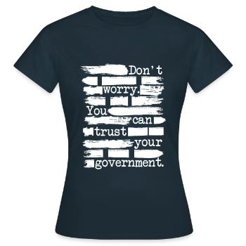 Anarchiste Anarchisme Anarchie Censure blanc - T-shirt Femme - marine - Devant - AI Model Female 172 dark (172cm)